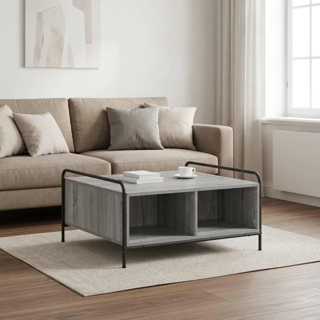vidaXL Salontafel Grijs Sonoma 50 x 49 x 41 cm Bewerkt hout, foto 2
