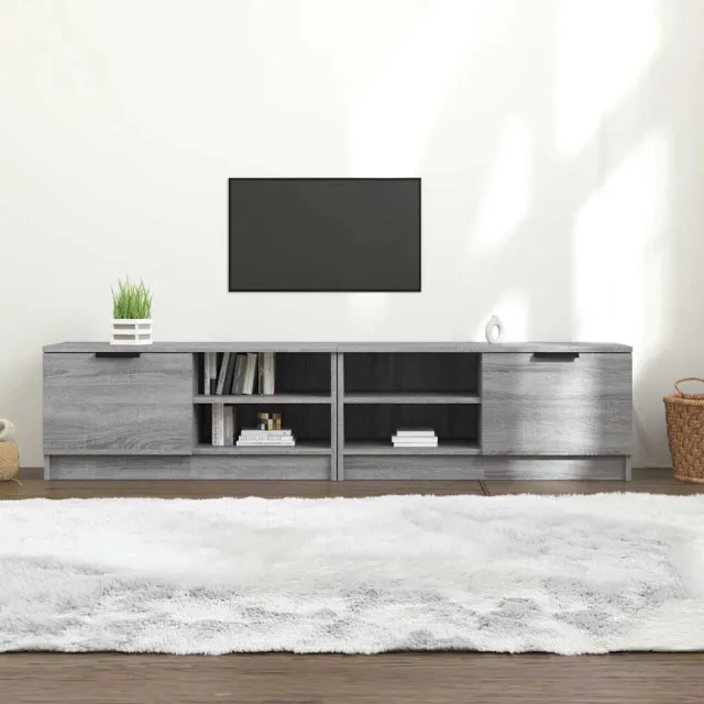 vidaXL Tv-meubelen 2 st 80x35x36,5 cm bewerkt hout grijs sonoma eiken, foto 2