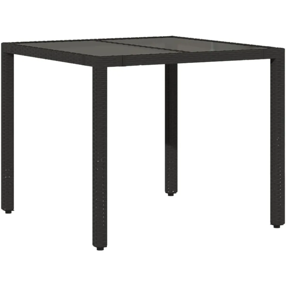 vidaXL 3-delige Bistroset met kussens poly rattan zwart, foto 4