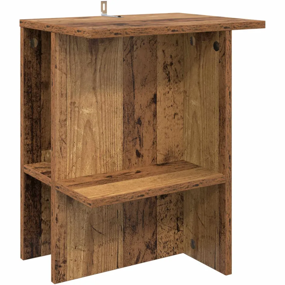vidaXL Salontafel Oud hout 40 x 30 x 49 cm Bewerkt hout bruin, foto 3