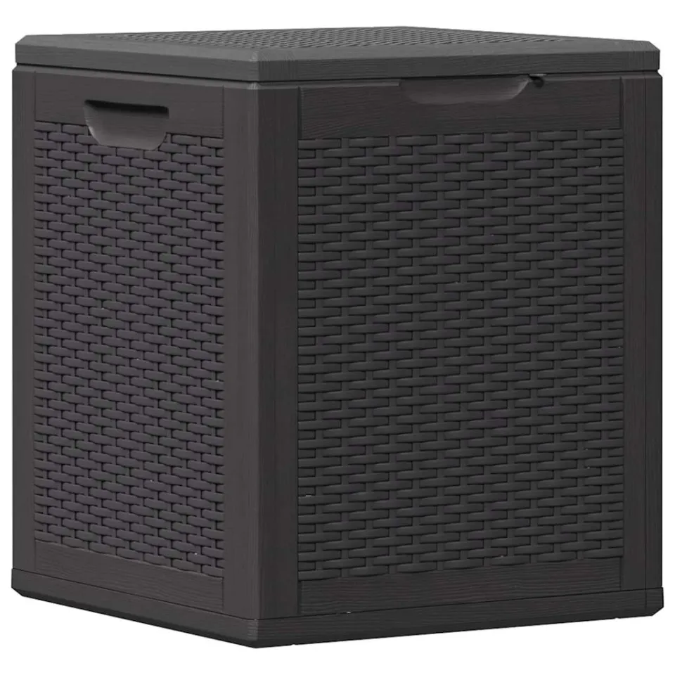 vidaXL Tuinbox 90 L PP rattan zwart, foto 3