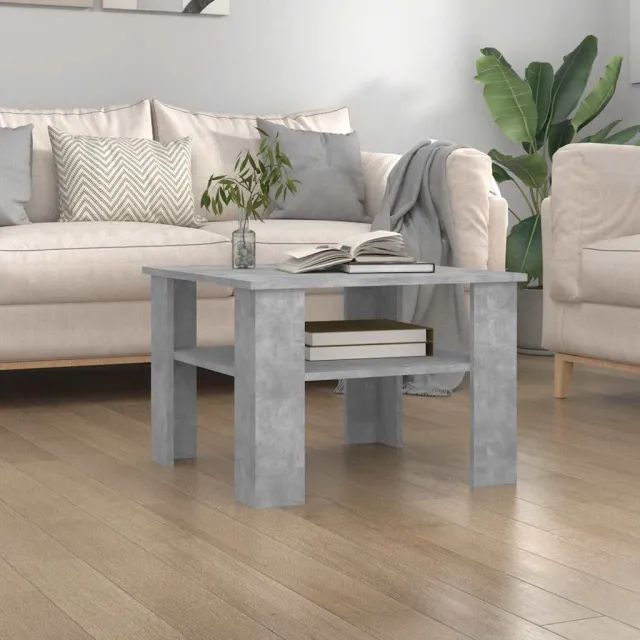 vidaXL Salontafel 60x60x42 cm bewerkt hout betongrijs grijs, foto 2