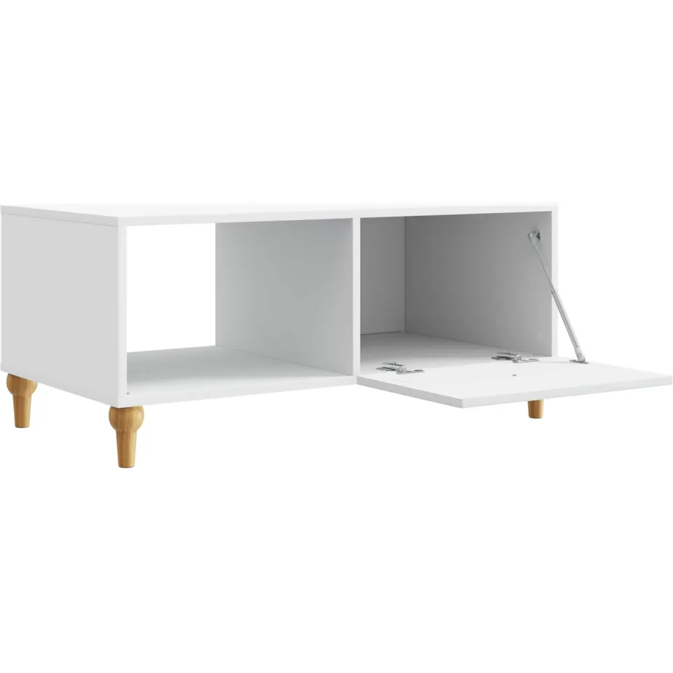 vidaXL Salontafel Wit 90 x 50 x 40 cm Bewerkt hout, foto 3