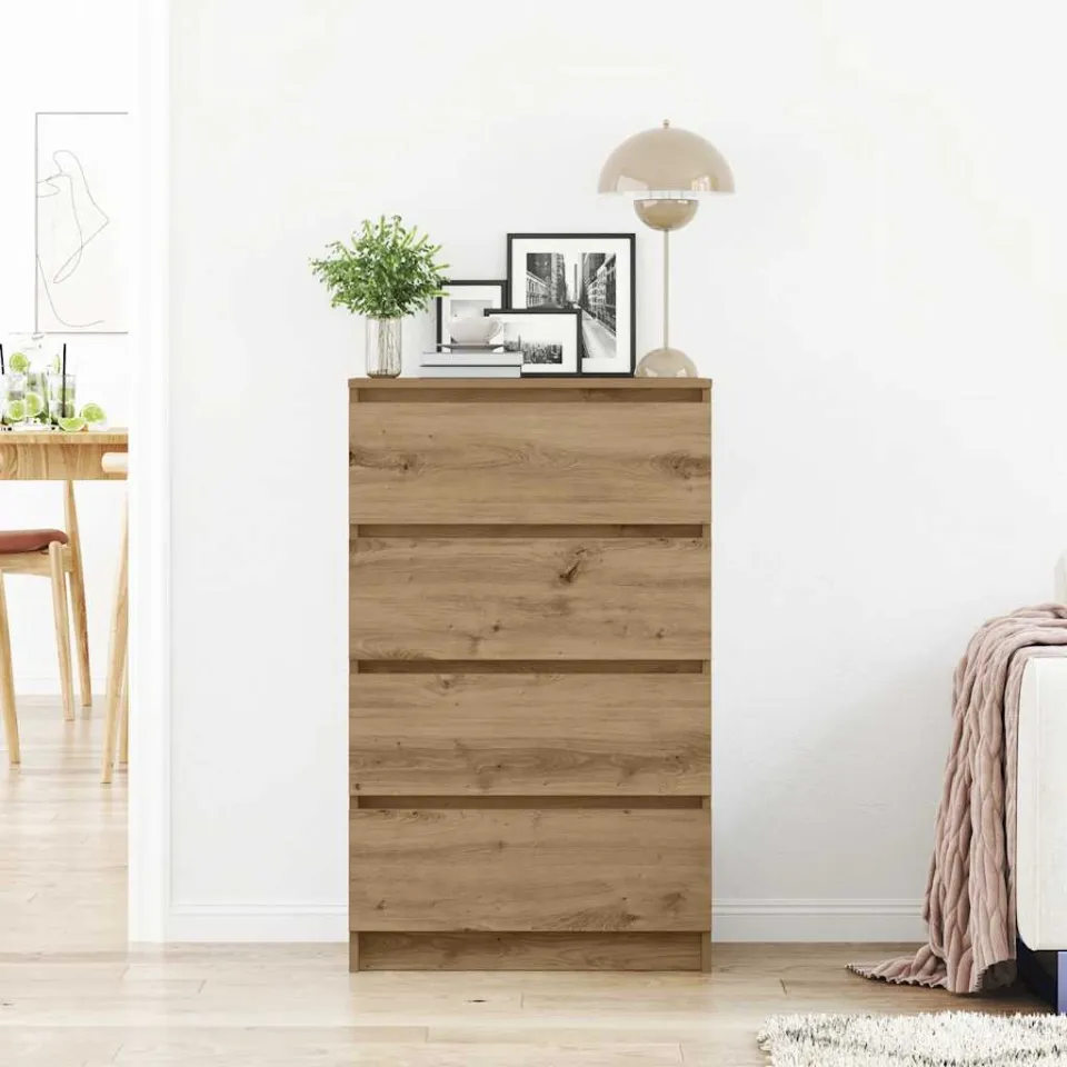 vidaXL Dressoir 60x35x98,5 cm bewerkt hout artisanaal eikenkleur, foto 3