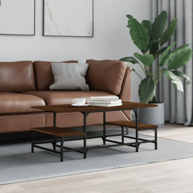 vidaXL Salontafel 100x50,5x40 cm bewerkt hout zwart, foto 2