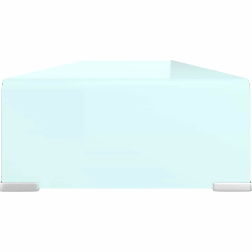vidaXL TV-meubel/monitorverhoger 110x30x13 cm glas groen