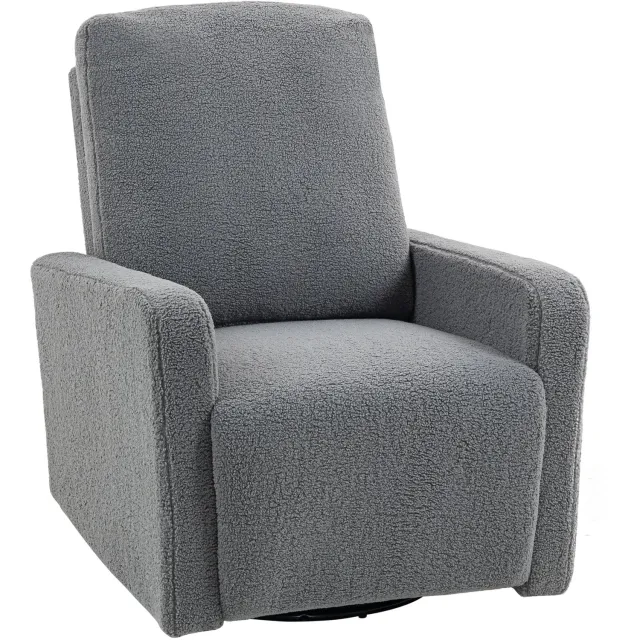 Homcom Sofa Recliner-Polyester, Stahl-94 x 76 x 100 cm-Grau Grijs