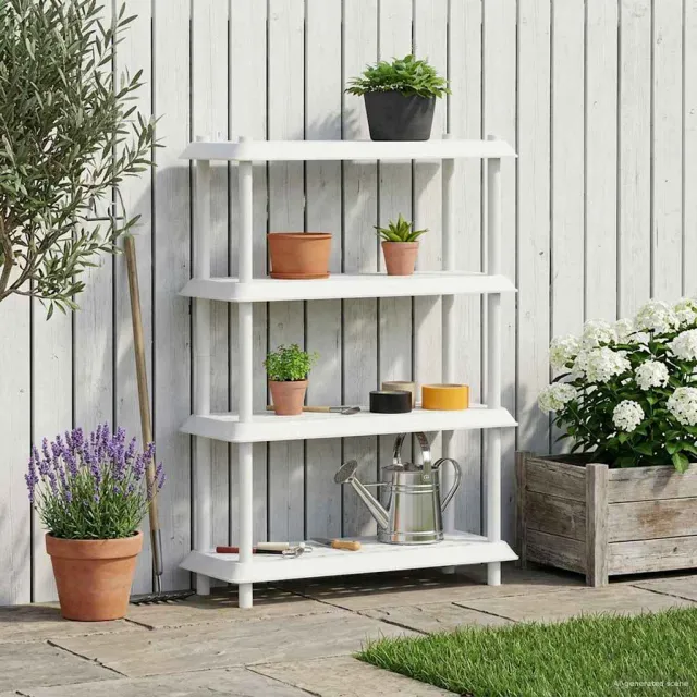 vidaXL Plankenunit 4-laags 100 x 40 x 136,5 cm PP Wit, foto 2