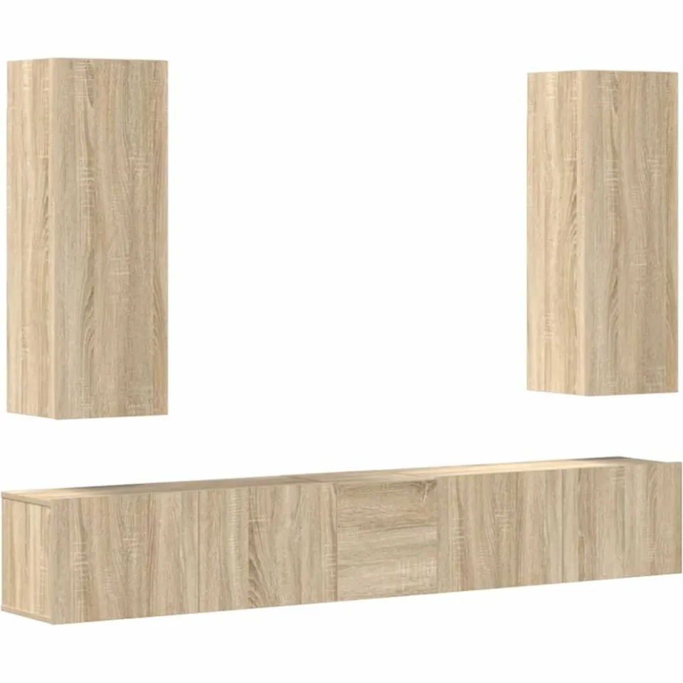 vidaXL 5-delige Tv-meubelset bewerkt hout sonoma eikenkleurig, foto 3