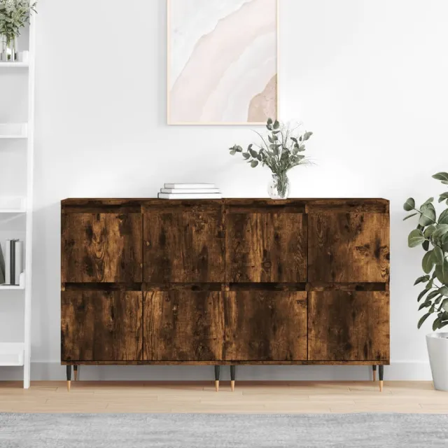 vidaXL Dressoirs 2 st bewerkt hout gerookt eikenkleurig, foto 2