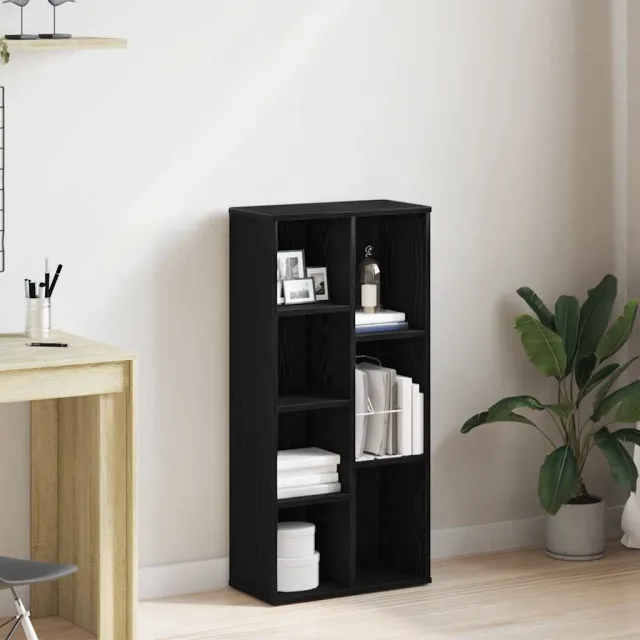 vidaXL Boekenkast 50x25x104 cm bewerkt hout zwart eikenkleurig, foto 2