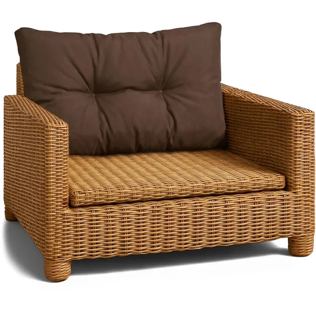Amazinggirl Kussen Lounge Tuinmeubelen - Rugkussen 40x70 cm Rug Rattan Ideaal voor balkon terras loungeset buiten comfort vulling dik duurzaam Bruin