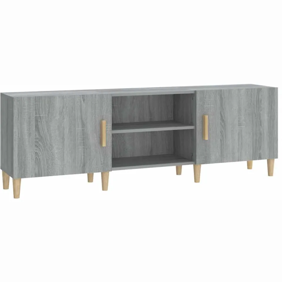 vidaXL Tv-meubel 150x30x50 cm bewerkt hout grijs sonoma eikenkleurig