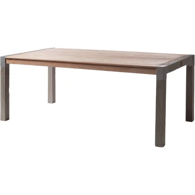 MASSIVMOEBEL24 .DE AMSTERDAM #116 eettafel beige gelakt Massief hout acacia 220x100x76 cm (BxTxH)
