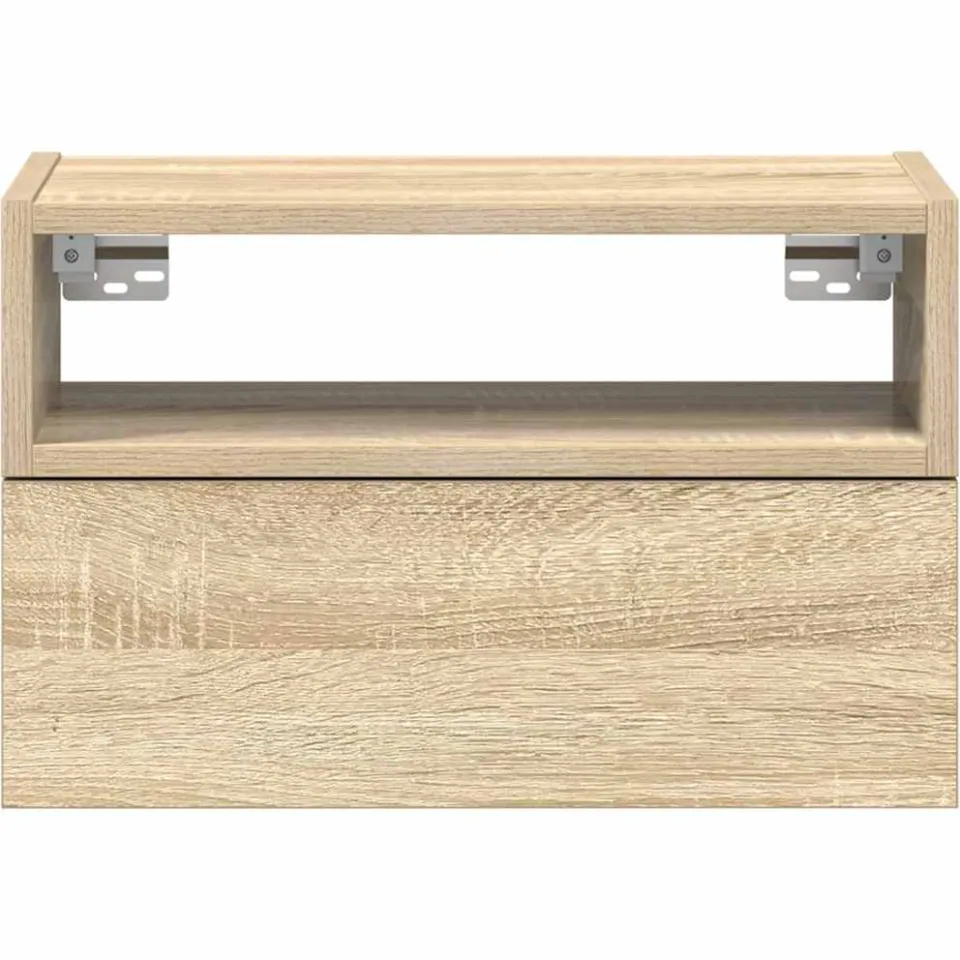 vidaXL Nachtkastje wandgemonteerd 45x26x28,5 cm sonoma eikenkleurig, foto 4
