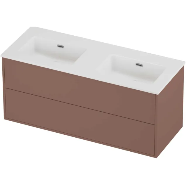 Proline Tribute Badmeubelset Porselein Elegant 120x46x54 cm Glans Wit Beauty Blush Rosé Goud