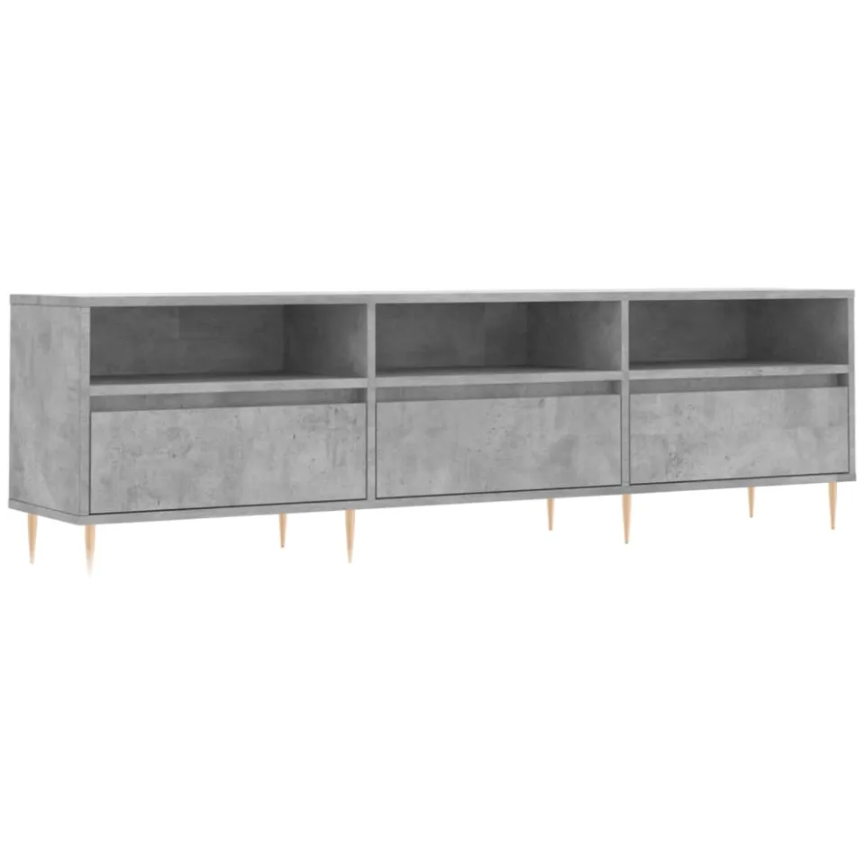 vidaXL Tv-meubel 150x30x44,5 cm bewerkt hout betongrijs grijs, foto 3