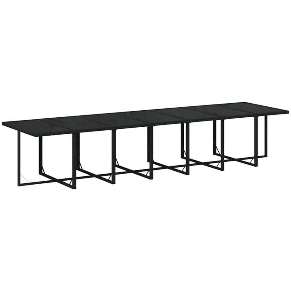 vidaXL 19-delige Tuinset met kussens poly rattan zwart, foto 3
