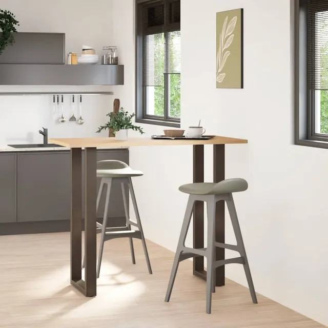 vidaXL Bartafelpoten 2 st U-vormig 50x(110-111) cm staal naturel Bruin