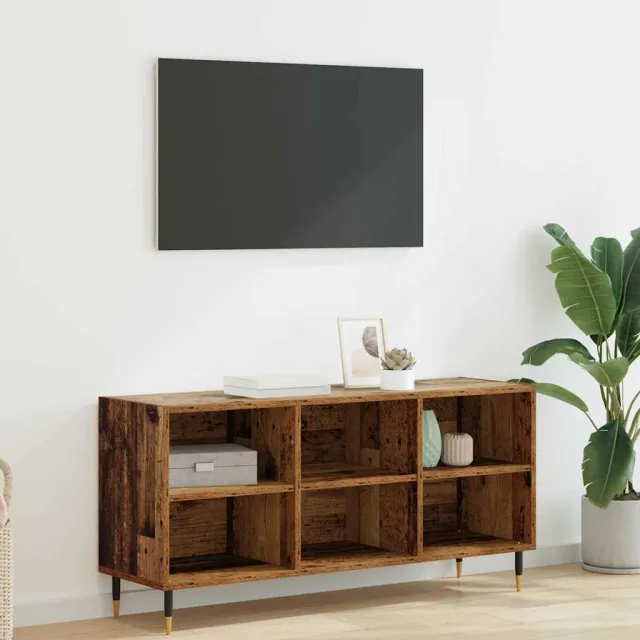 vidaXL TV-kast 103,5 x 30 x 50 cm Oud Hout Bewerkt hout bruin, foto 2