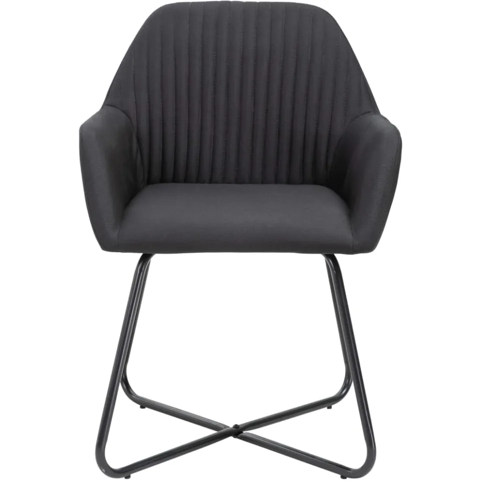vidaXL Eetkamerstoelen 2 st stof zwart, foto 3