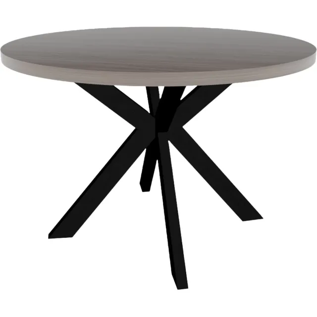 Lizzely Garden & Living Eettafel rond melamine 120cm Sanne grijs ronde tafel