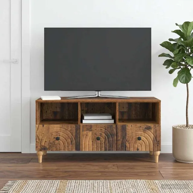 vidaXL TV-kast 102 x 34,5 x 50 cm Oudhout Geconstrueerd hout bruin, foto 2