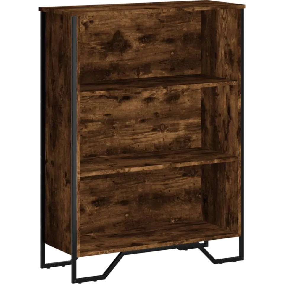 vidaXL Boekenkast 80x31x106 cm bewerkt hout gerookt eikenkleurig Bruin