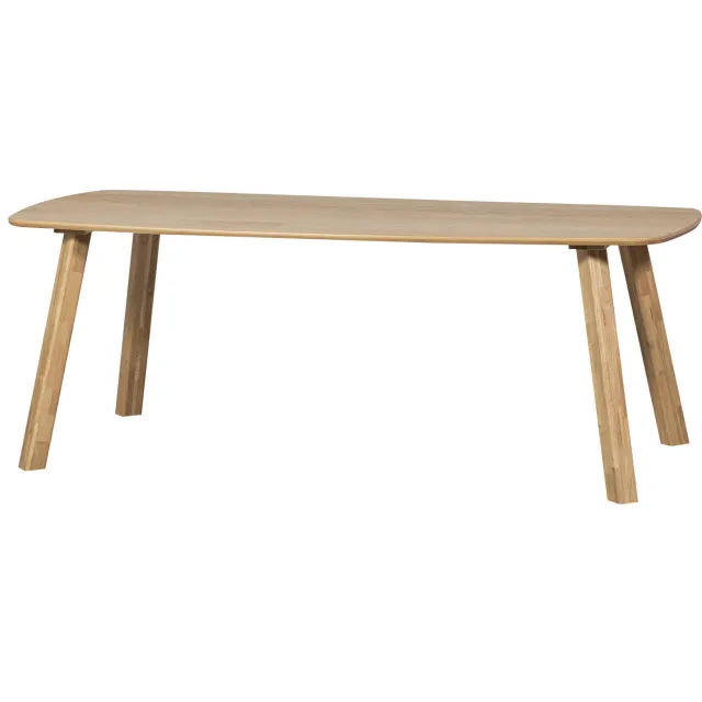 WOOOD Tablo Eettafel Deens Ovaal 180x100 - Eiken - Bruin transparant