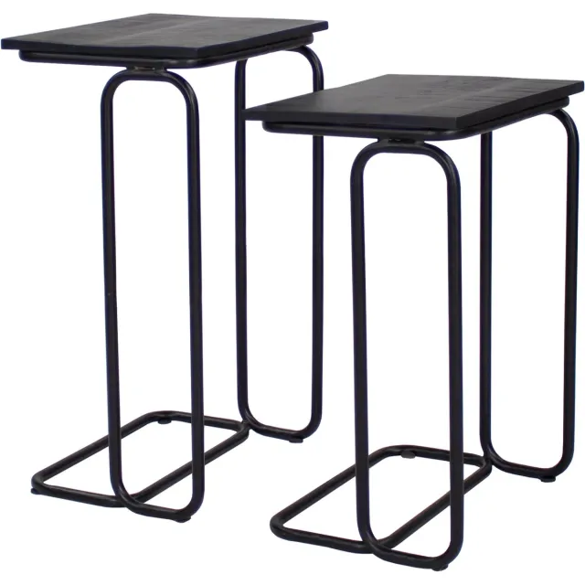 Kick Collection Kick bijzettafel Noah set van 2 - Zwart