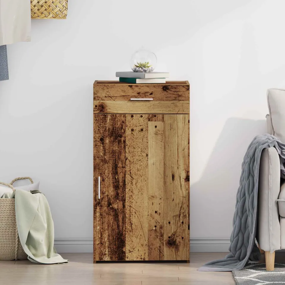 vidaXL Dressoir Oudhout 50 x 42,5 x 93 cm bruin, foto 4
