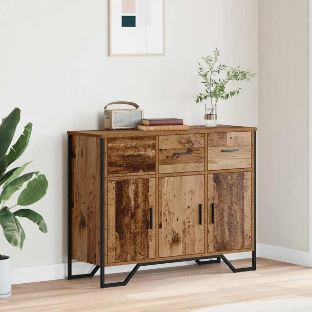 vidaXL Dressoir Oudhout 97 x 32,5 x 74,5 cm bruin, foto 2