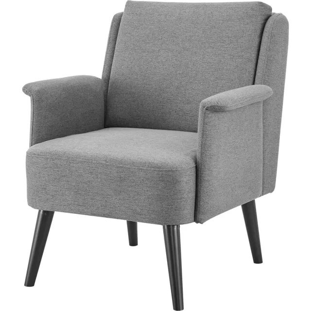 en.casa Fauteuil Edling 83x73x75 cm grijs en zwart