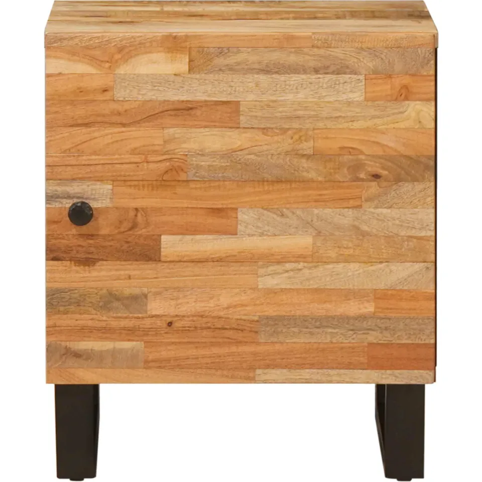 vidaXL Nachtkastje 2 st Bruin 40 x 33 x 46 cm Massief Mango Hout, foto 4