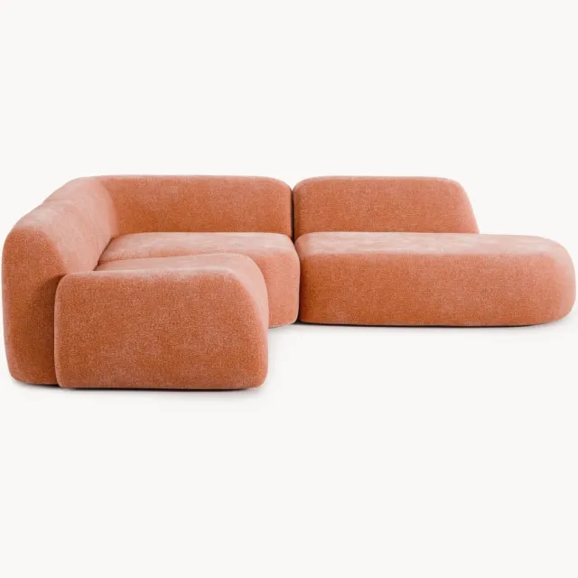 Westwing Collection Modulaire hoekbank Wolke (4-zits) terracotta