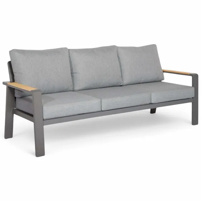 Belito Birmingham Tuinbank - Antraciet Aluminium - 211 cm - 3-persoons