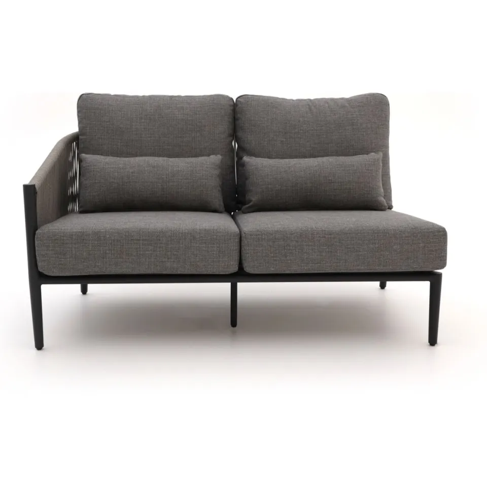Bellagio tuinmeubelen Bellagio Mineo/Cosiloft Novi hoek loungeset met vuurtafel 5-delig grijs, foto 4