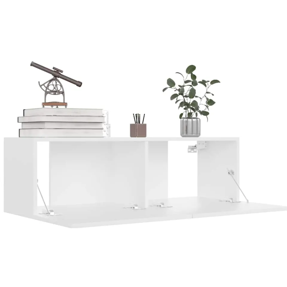 vidaXL 8-delige Tv-meubelset bewerkt hout wit, foto 4