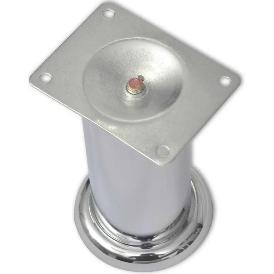 vidaXL Bankpoten rond 8 st 120 mm chroomkleurig, foto 3
