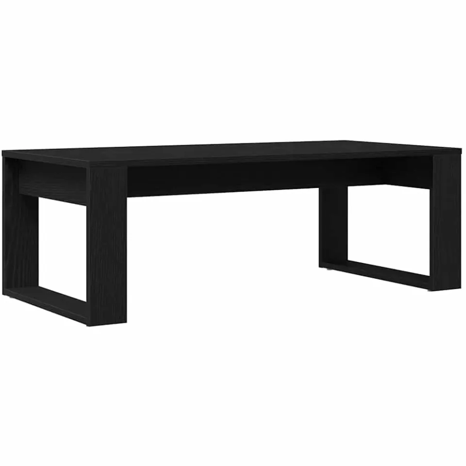 vidaXL Salontafel Zwart Eiken 102 x 50 x 35 cm Bewerkt hout, foto 3