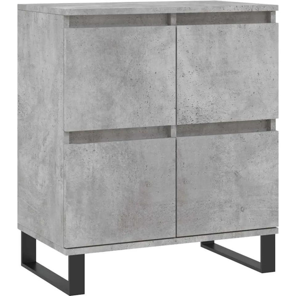 vidaXL Dressoir 60x35x70 cm bewerkt hout betongrijs grijs, foto 3