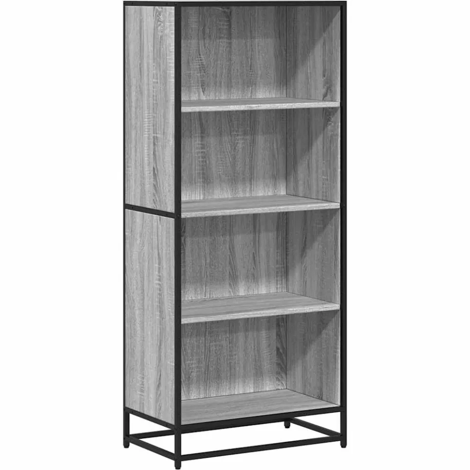 vidaXL Boekenkast 60x35x139 cm bewerkt hout grijs sonoma eikenkleurig