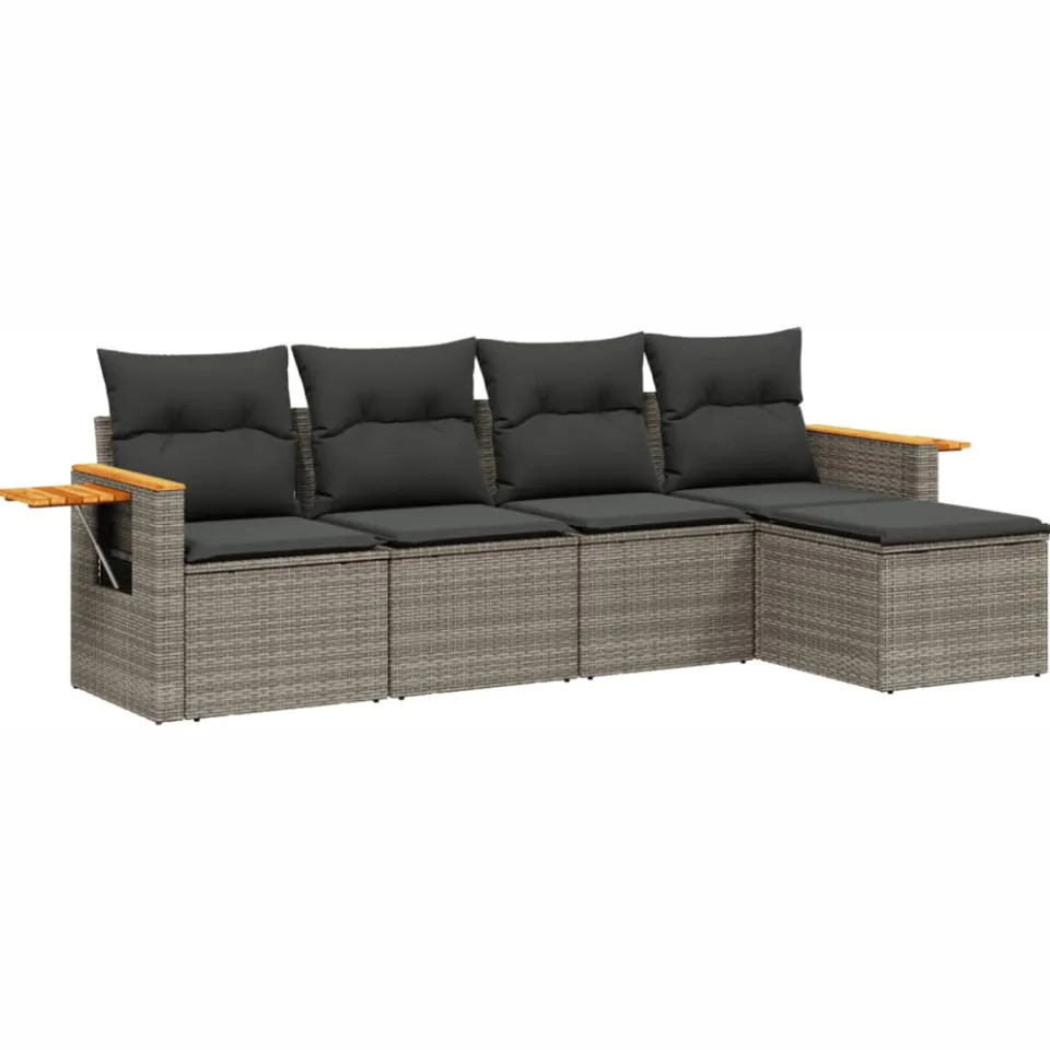 vidaXL Patio Sofa Set 5-zits Grey, foto 3