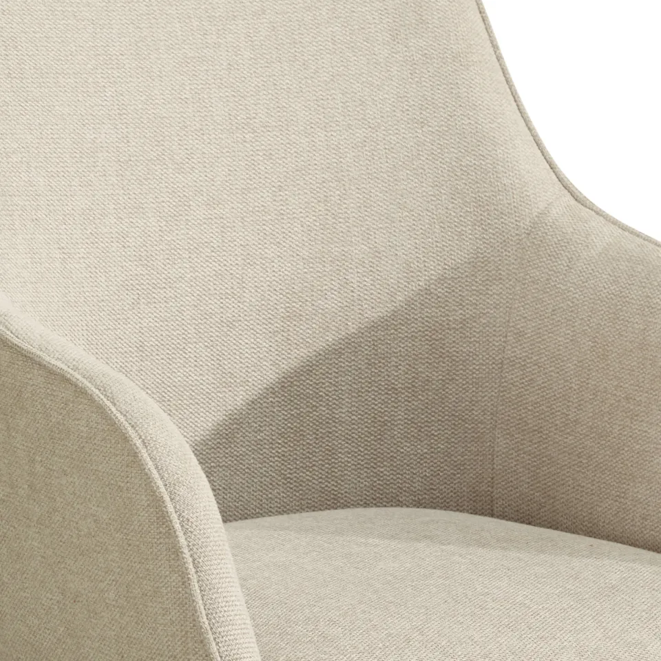 NOUS Living Loren eetkamerstoel beige, foto 6