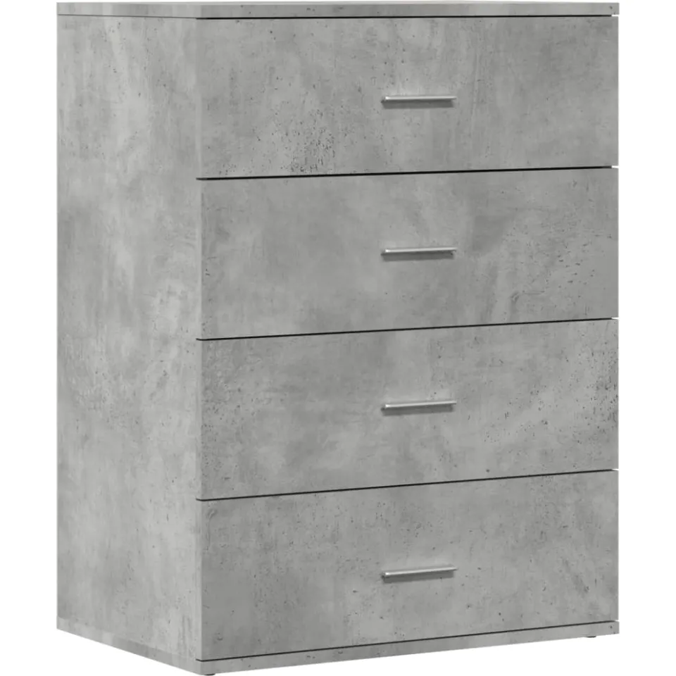 vidaXL Dressoir 60x39x80 cm bewerkt hout betongrijs