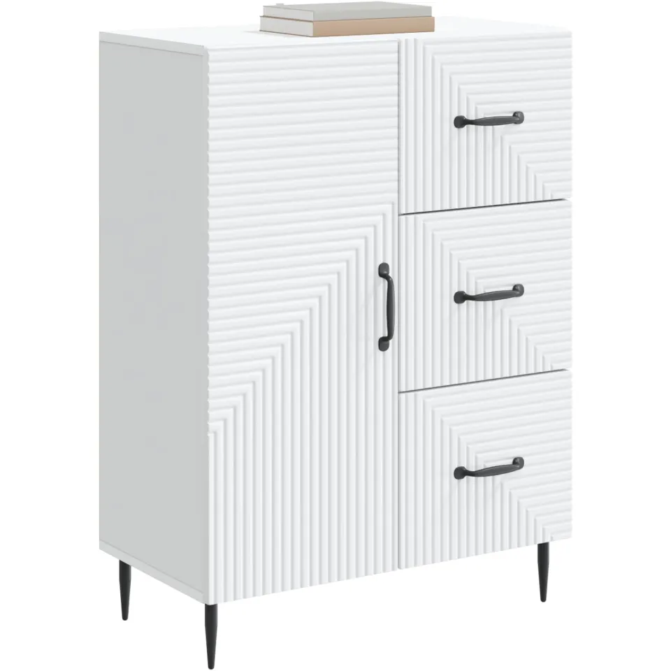 vidaXL Dressoir Wit 66 x 34,5 x 89,5 cm Bewerkt hout