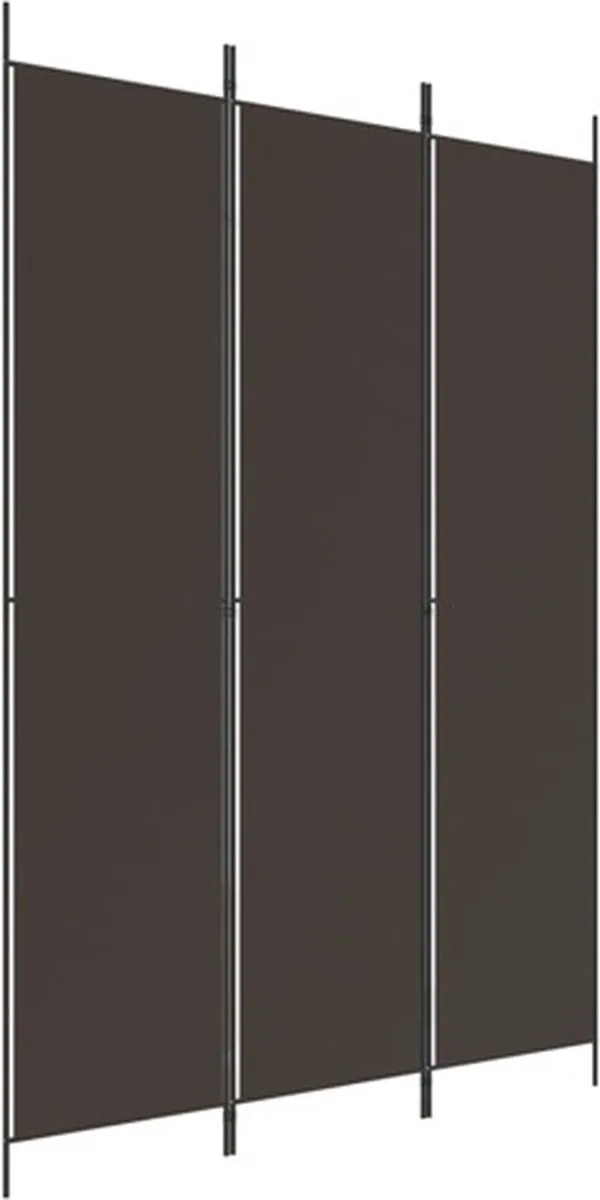 vidaXL Kamerscherm met 3 panelen 150x220 cm stof bruin, foto 3