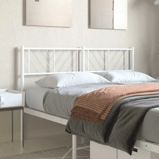 vidaXL Vervangend hoofdbord 120 cm metaal wit