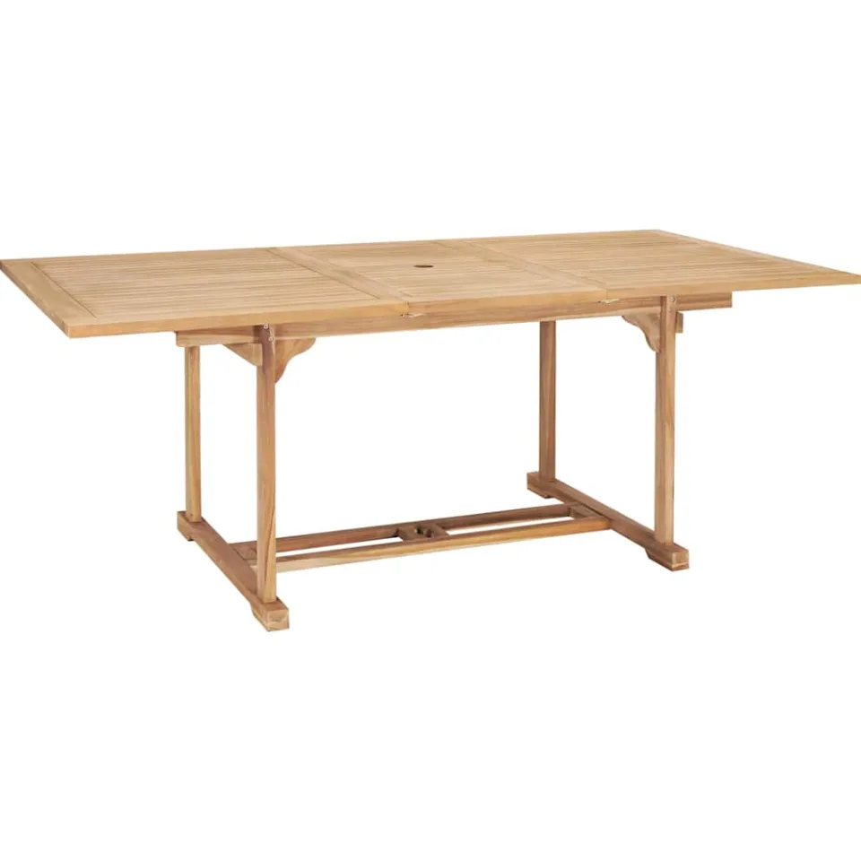 vidaXL 7-delige Tuinset 150-200x100x75 cm massief teakhout bruin, foto 3