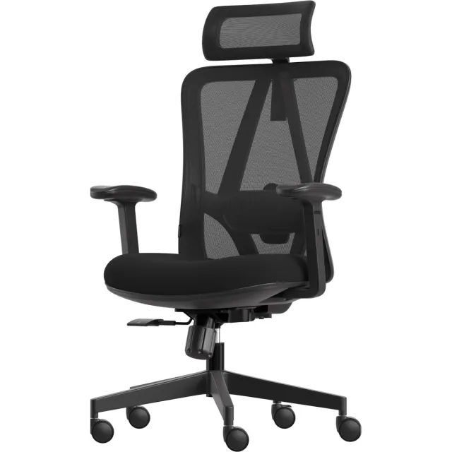 LifeGoods Ergonomische Bureaustoel - NEN1335-gecertificeerd - Gamestoel - Office Chair - Volwassenen - Kantoorstoel - Hoofdsteun - Zwart